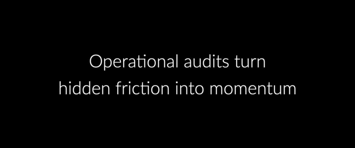 Operational audit and redesign for growth.001