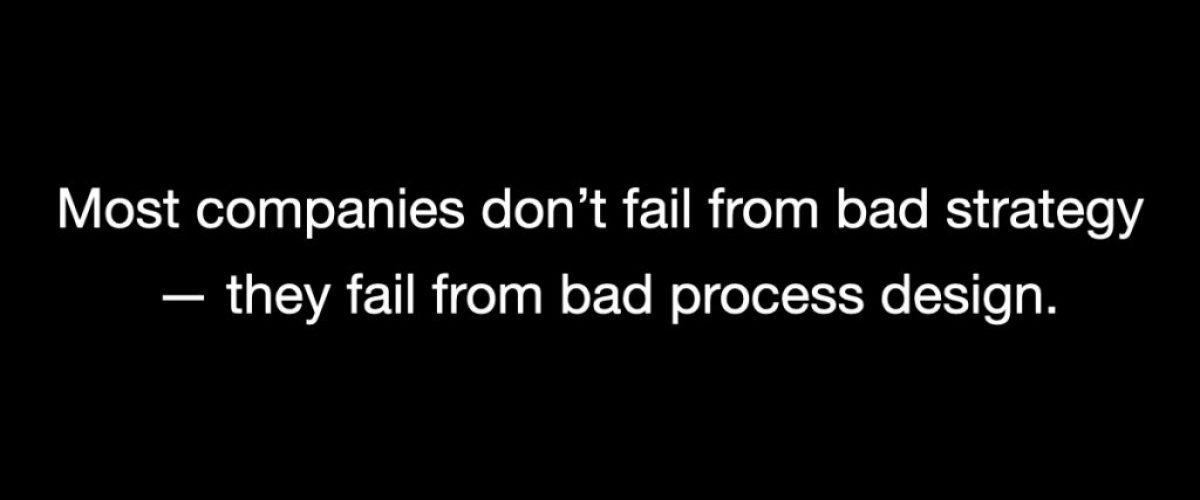 Why process design is the backbone of scalable operations.001
