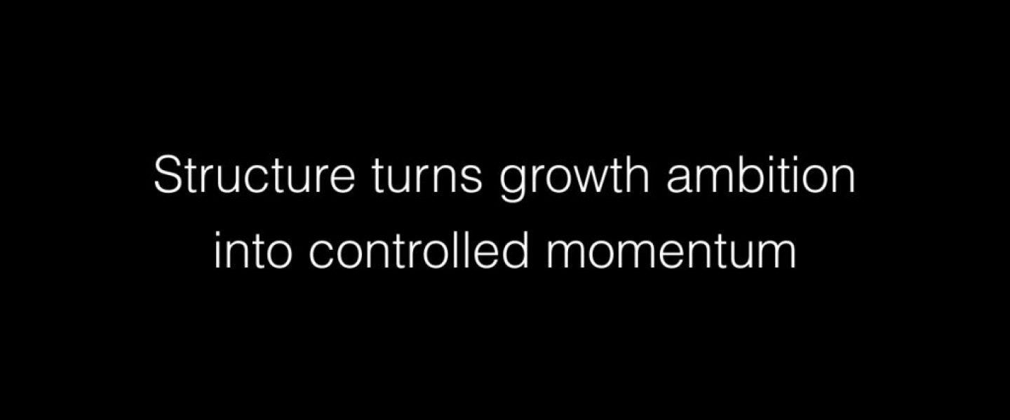 Structure turns growth ambition into controlled momentum