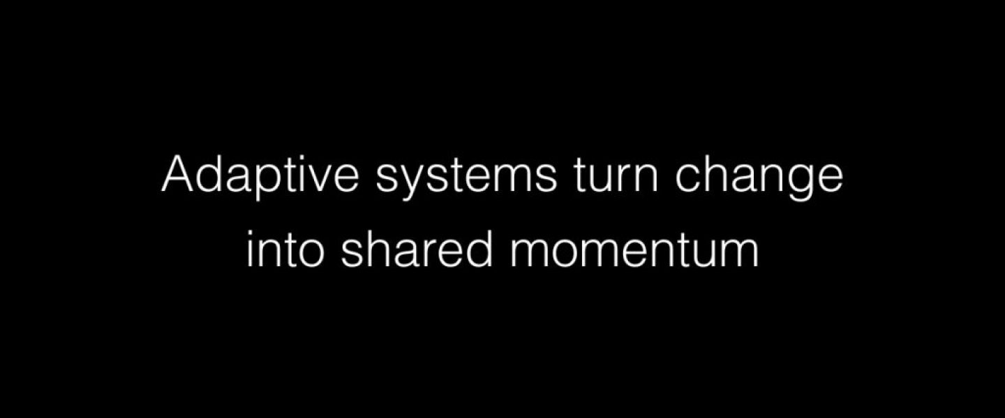 Adaptive systems turn change into shared momentum