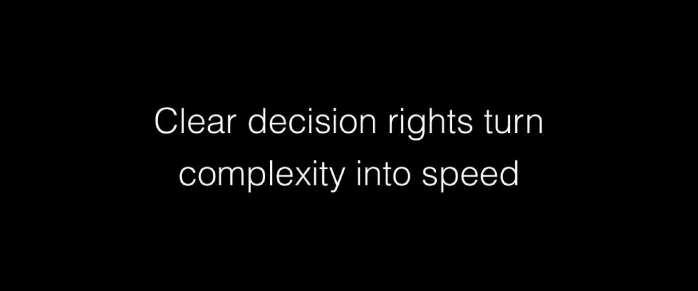 Clear decision rights turn complexity into speed