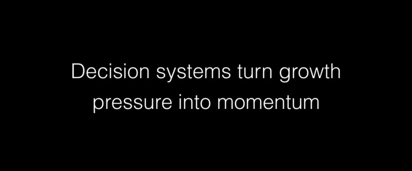 Decision systems turn growth pressure into momentum