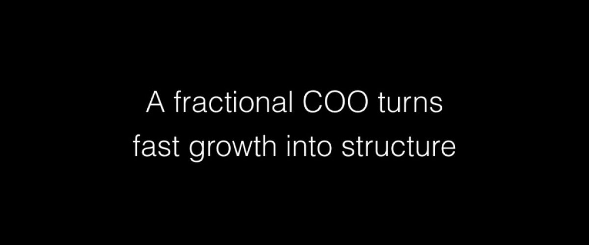 A fractional COO turns fast growth into structure