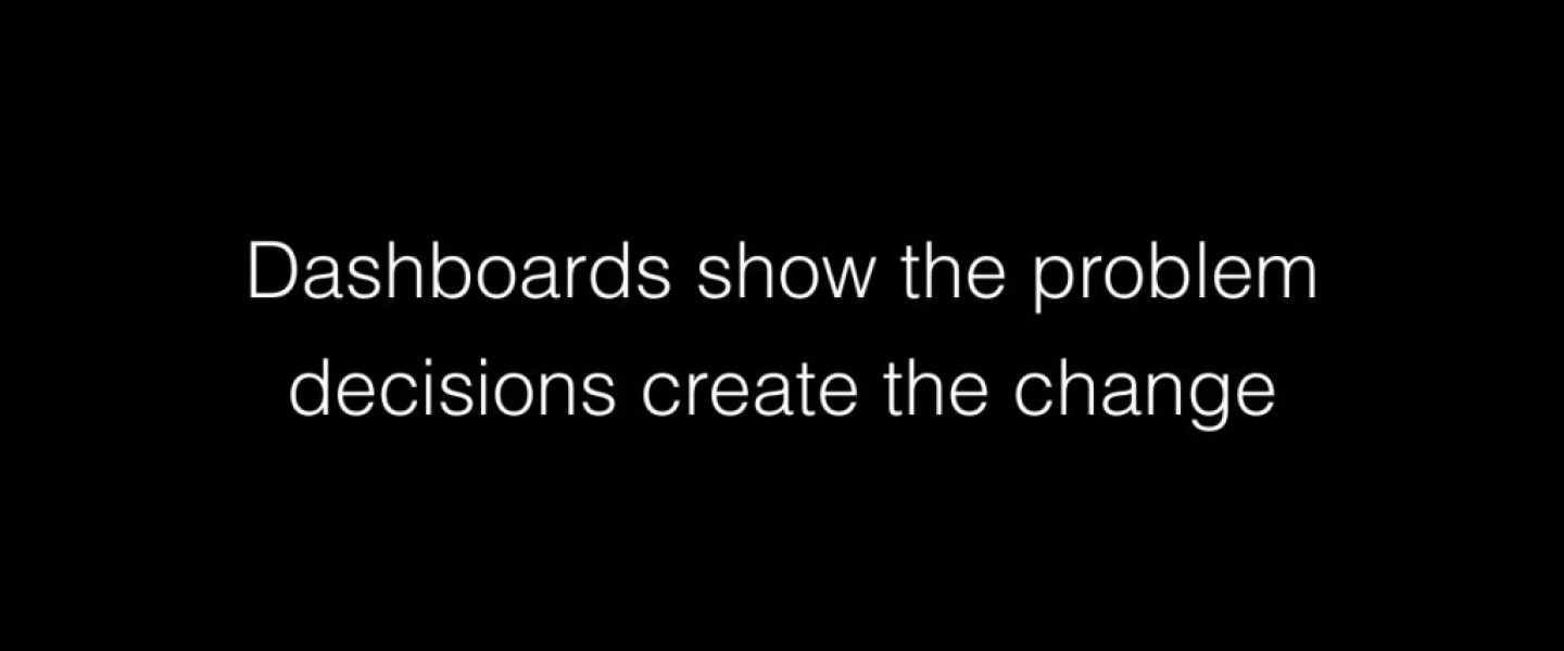 Dashboards show the problem decisions create the change