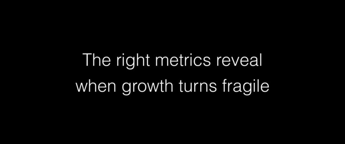 The right metrics reveal when growth turns fragile